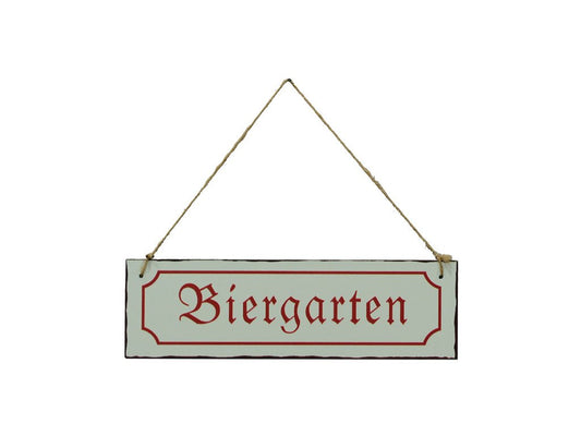 Blechschild Biergarten