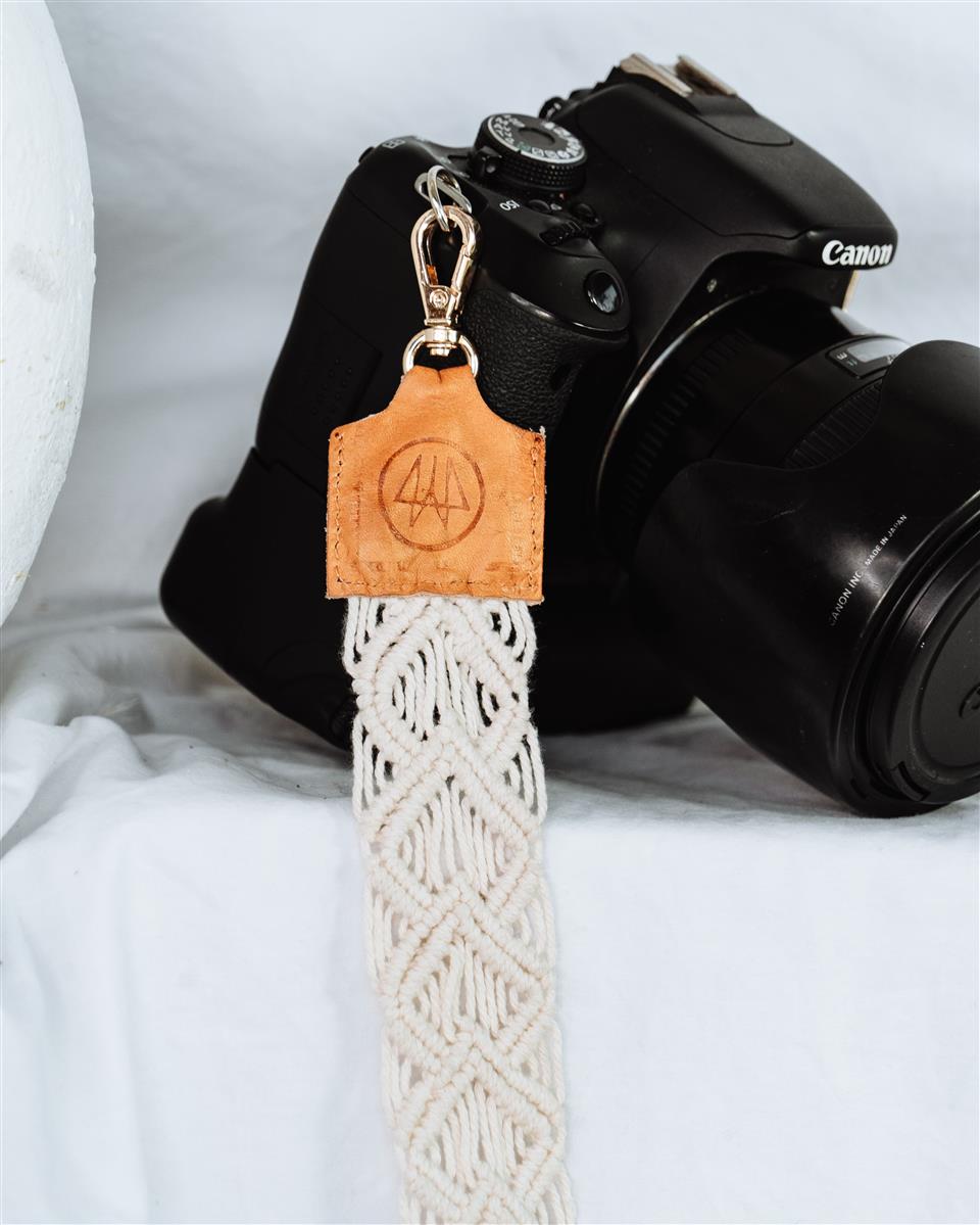 Kameragurt MAGNUM I Creme I exzellentes & nachhaltiges Makramee