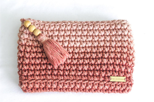 Handtasche FLORI I Errötendes-Pink I exzellentes & nachhaltiges Makramee