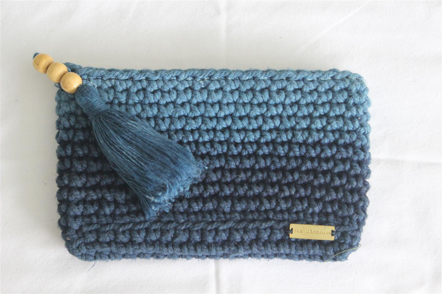 Handtasche FLORI I Rubin-Grün I exzellentes & nachhaltiges Makramee