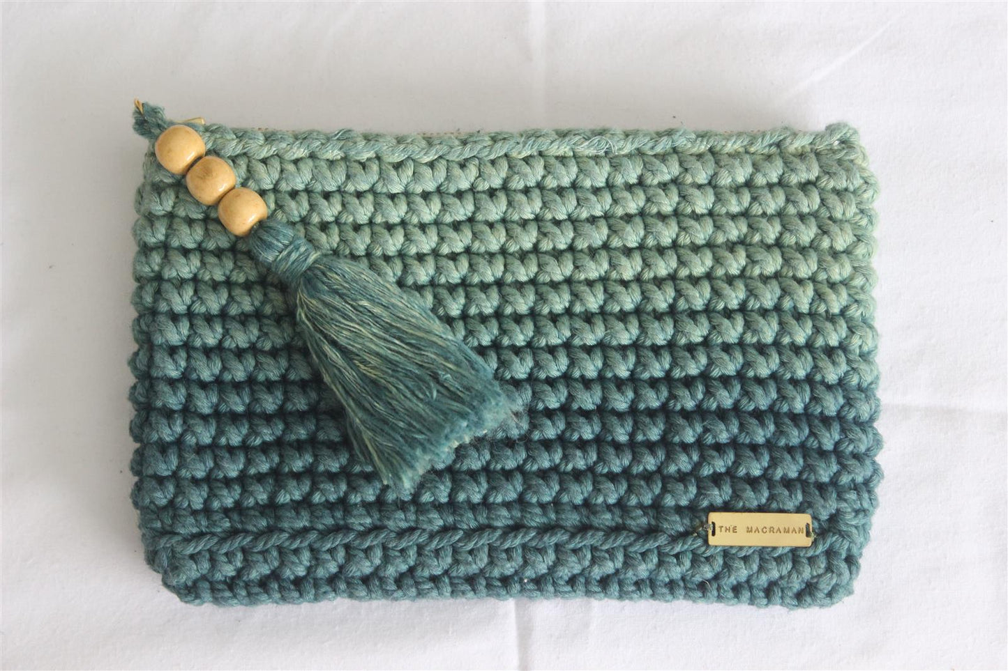 Handtasche FLORI I Salbei-Grün I exzellentes & nachhaltiges Makramee