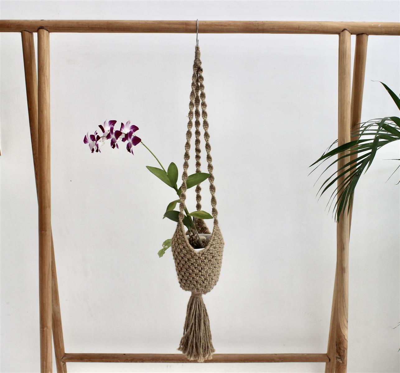 Pflanzenaufhänger FERNANDO I Jute I Natur I exzellentes & nachhaltiges Makramee