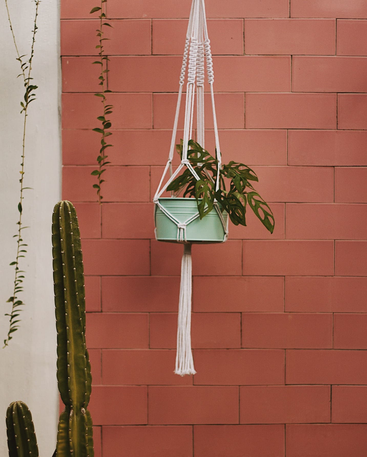 Pflanzenaufhänger WATU I Weiß I exzellentes & nachhaltiges Makramee