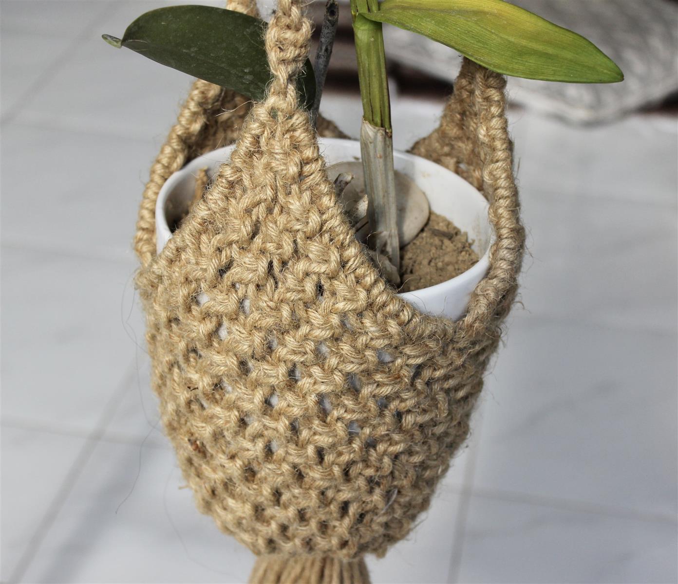 Pflanzenaufhänger FERNANDO I Jute I Natur I exzellentes & nachhaltiges Makramee