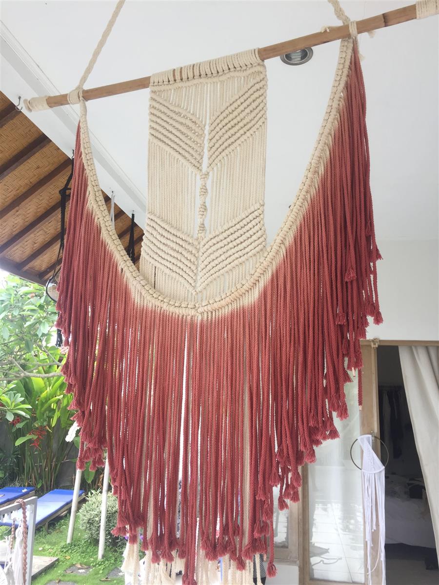 Wanddekor NIHU I Apricot I exzellentes & nachhaltiges Makramee