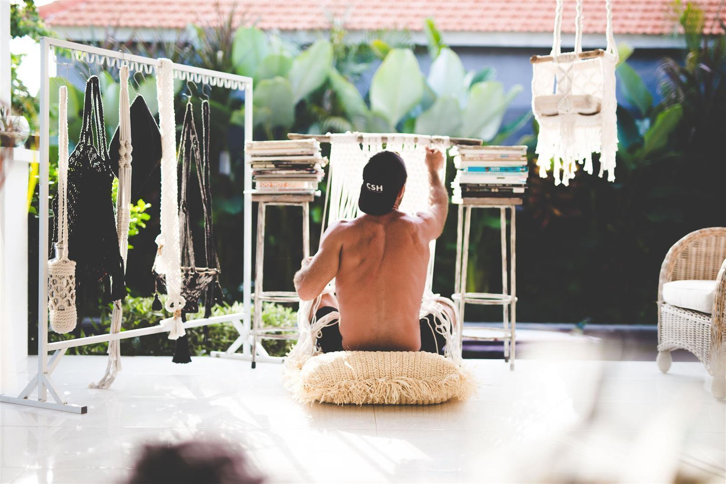 Pflanzenaufhänger GIGGI I Schwarz I exzellentes & nachhaltiges Makramee