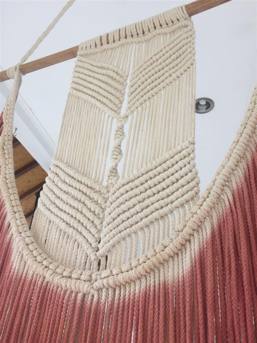 Wanddekor NIHU I Apricot I exzellentes & nachhaltiges Makramee