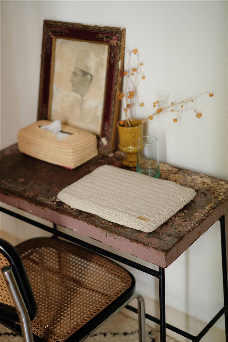 Laptophülle MACCA I Natural I 17" I exzellentes & nachhaltiges Makramee