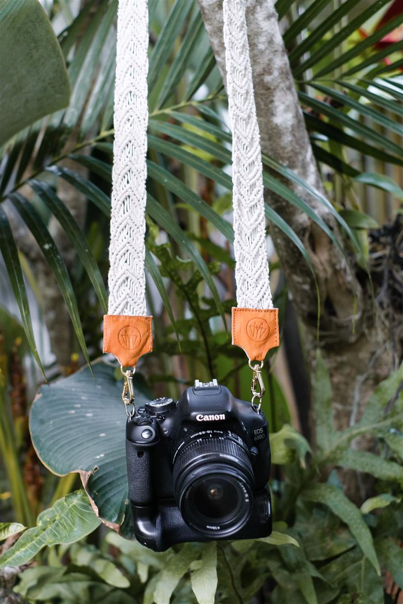 Kameragurt MAGNUM I Creme I exzellentes & nachhaltiges Makramee