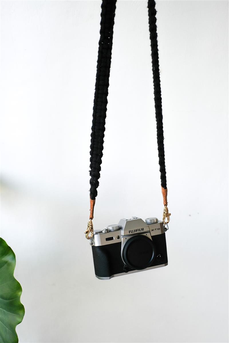 Kameragurt MAGNUM I Schwarz I exzellentes & nachhaltiges Makramee