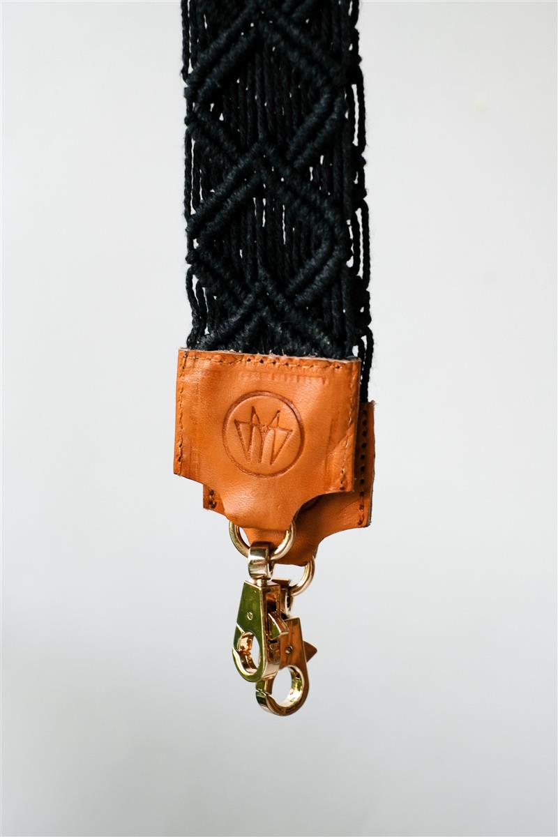 Kameragurt MAGNUM I Schwarz I exzellentes & nachhaltiges Makramee