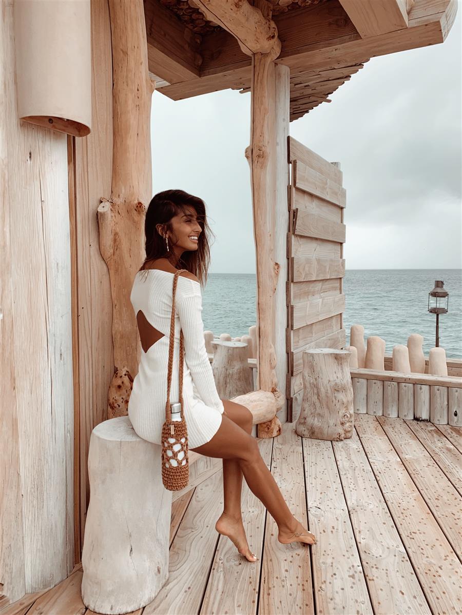 Trinkflaschen-Träger JAMBU I Aperol I 1 Liter I exzellentes & nachhaltiges Makramee