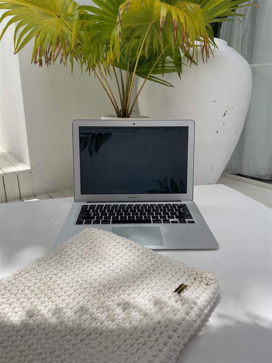 Laptophülle MACCA I Natural I 14" I exzellentes & nachhaltiges Makramee