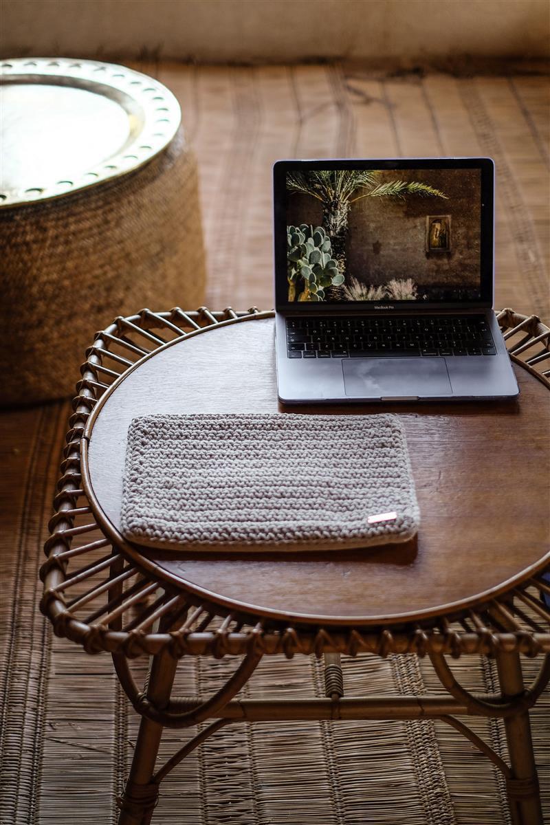 Laptophülle MACCA I Natural I 17" I exzellentes & nachhaltiges Makramee