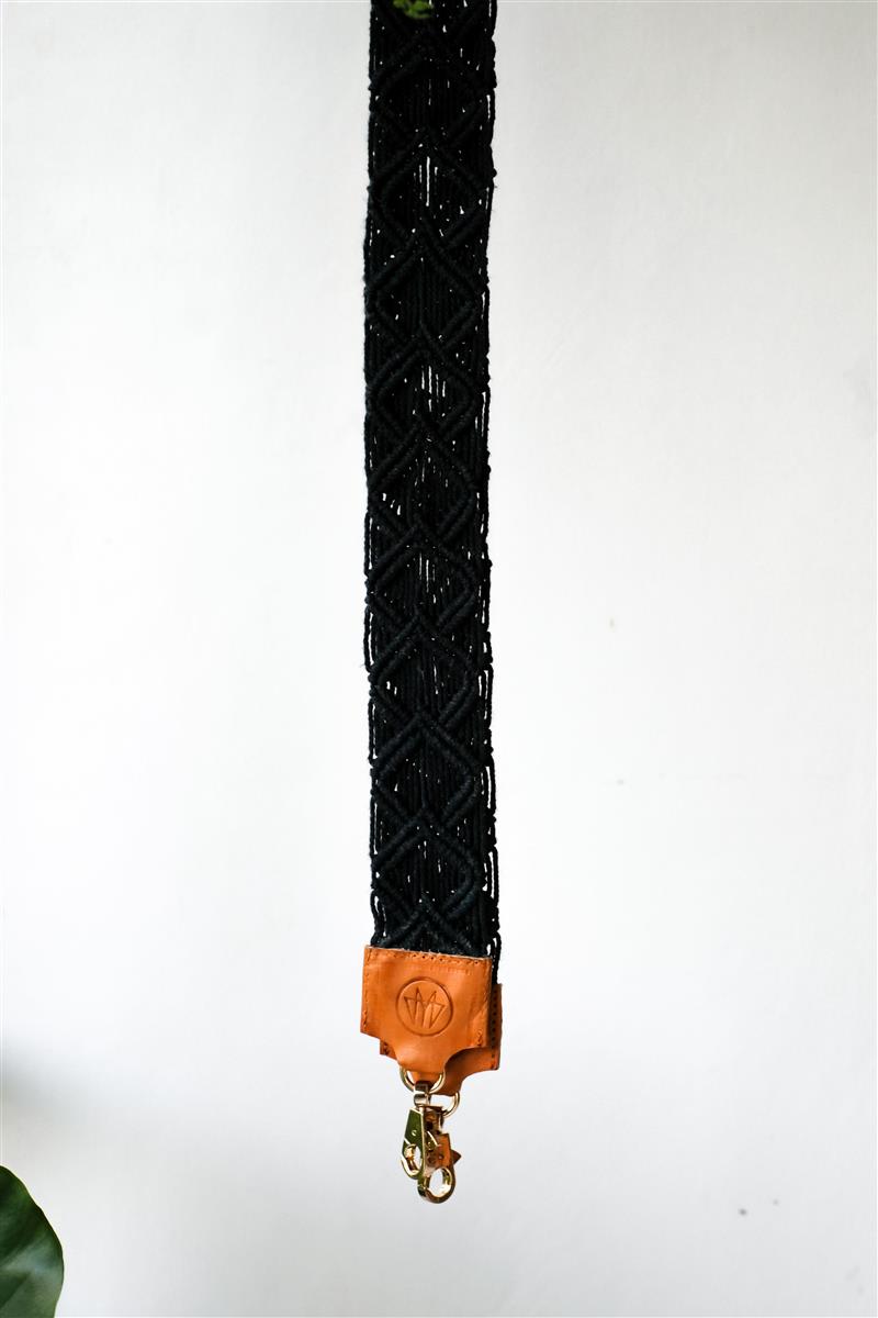 Kameragurt MAGNUM I Schwarz I exzellentes & nachhaltiges Makramee