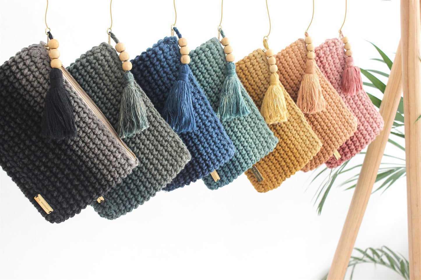 Handtasche FLORI I Frucht-Orange I exzellentes & nachhaltiges Makramee