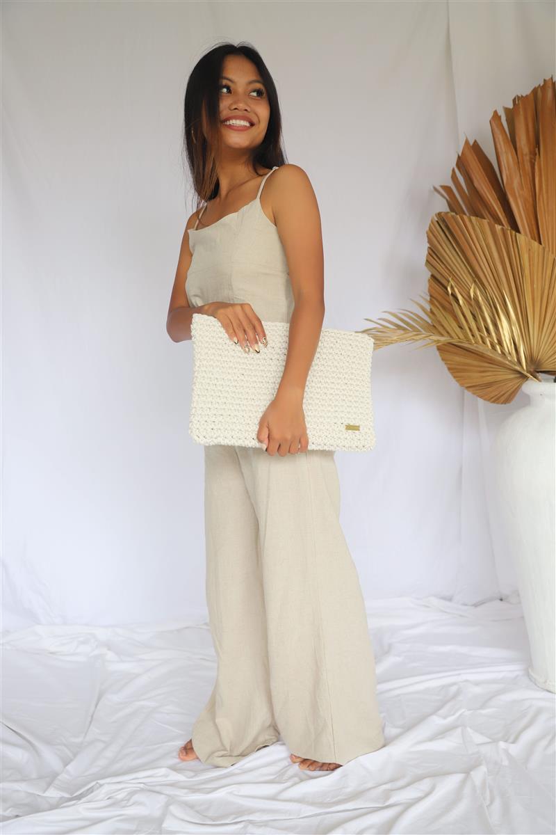 Laptophülle MACCA I Natural I 15" I exzellentes & nachhaltiges Makramee