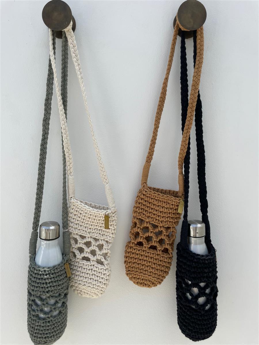 Trinkflaschen-Träger JAMBU I Aperol I Standard I exzellentes & nachhaltiges Makramee