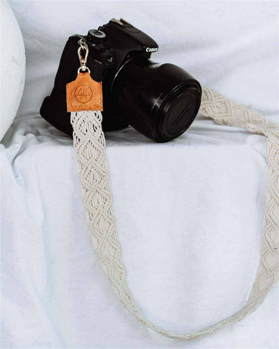 Kameragurt MAGNUM I Creme I exzellentes & nachhaltiges Makramee