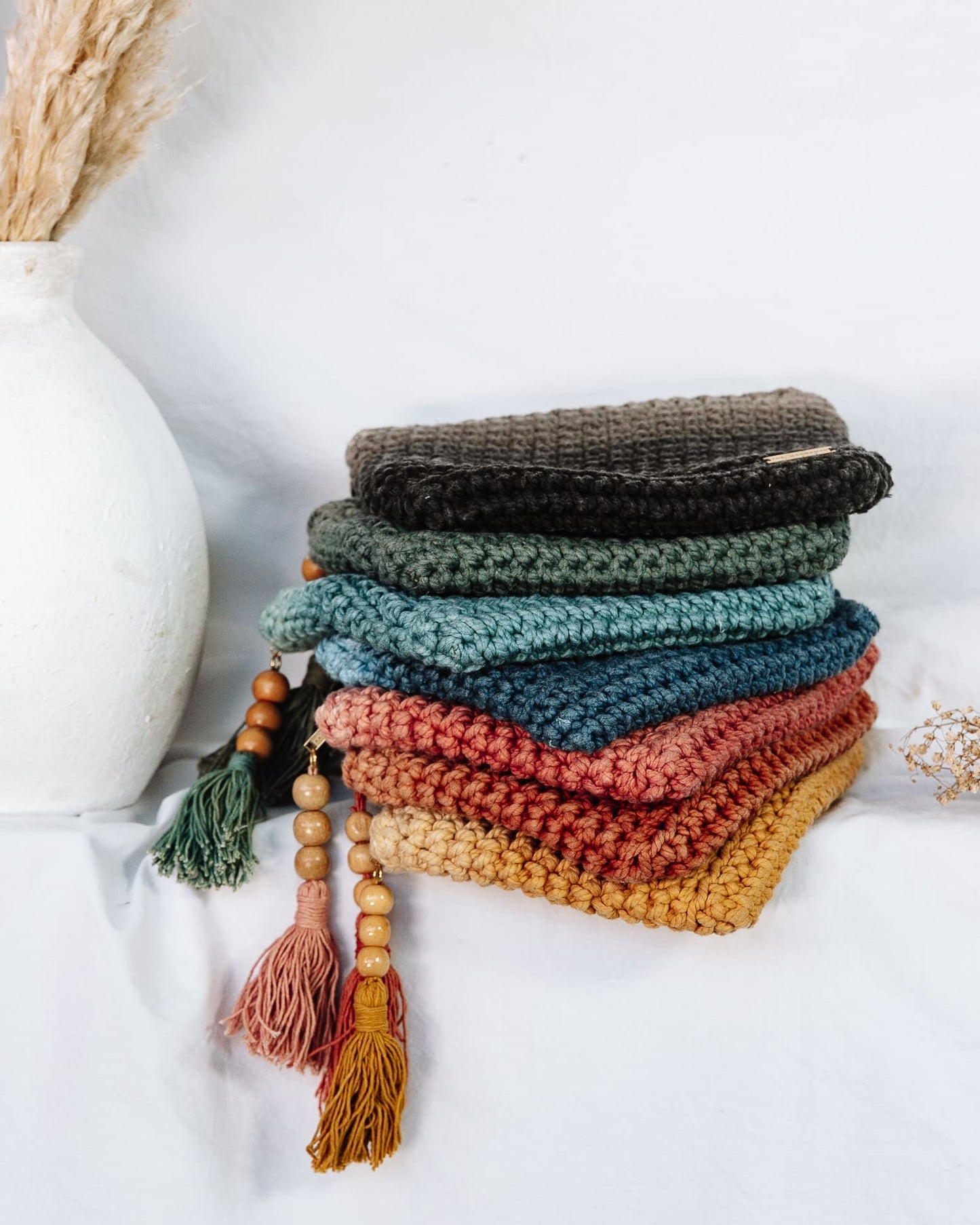 Handtasche FLORI I Sommer-Gelb I exzellentes & nachhaltiges Makramee