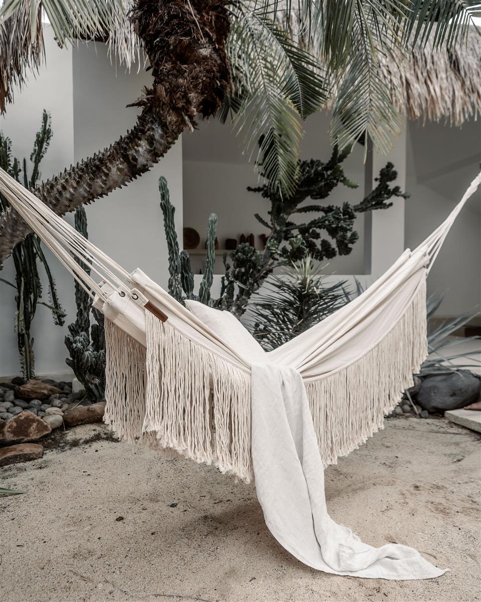 Hängematte HIDEAWAY I Creme I exzellentes & nachhaltiges Makramee