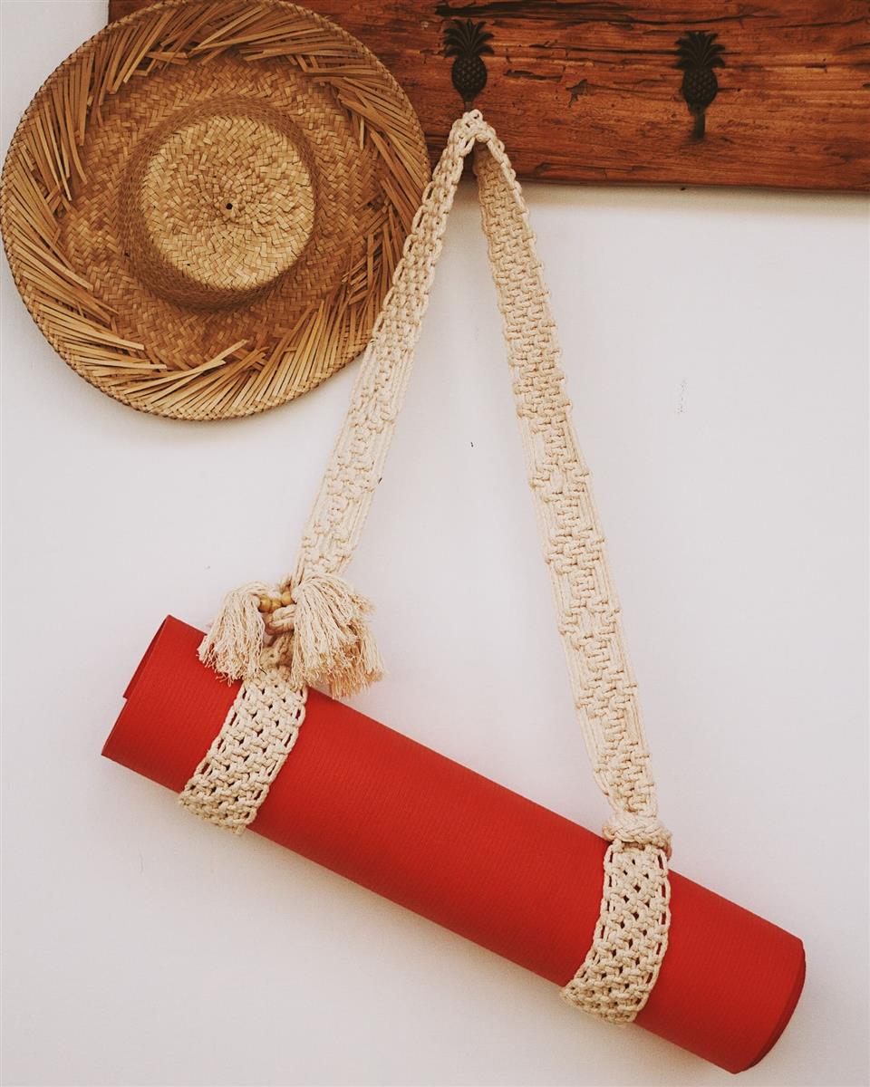 Yogamatten-Tragegurt MANDIRI I Natural I exzellentes & nachhaltiges Makramee