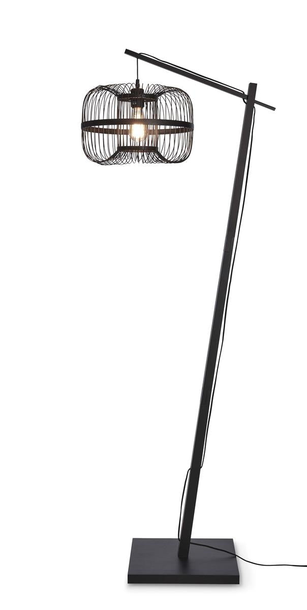 GOOD&MOJO I Stehleuchte I HOKKAIDO I Farbe: Schwarz I Schirm: Ø38 x 25