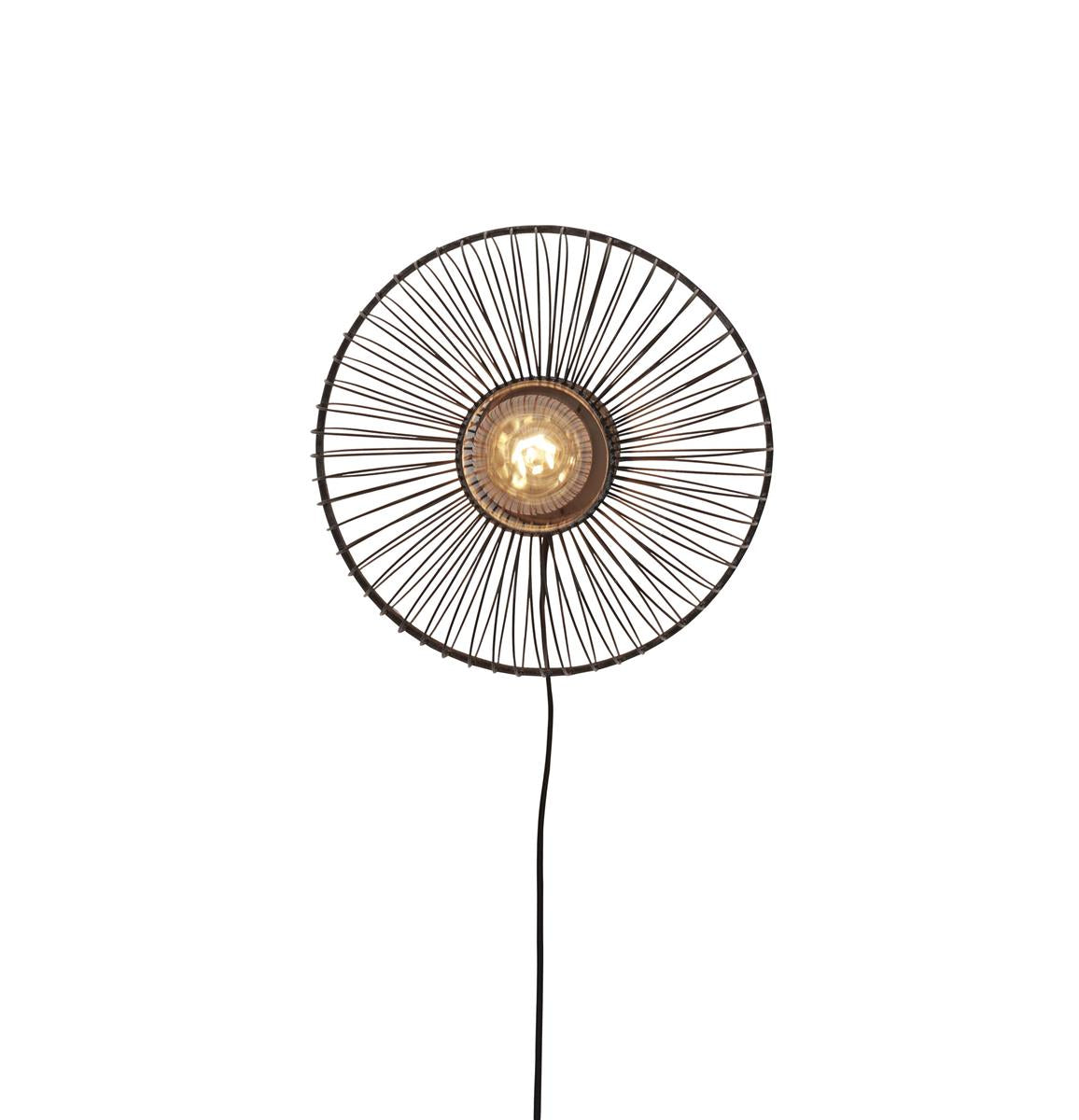 GOOD&MOJO I Wandleuchte I HOKKAIDO I Farbe: Schwarz I Schirm: Ø38 x 25