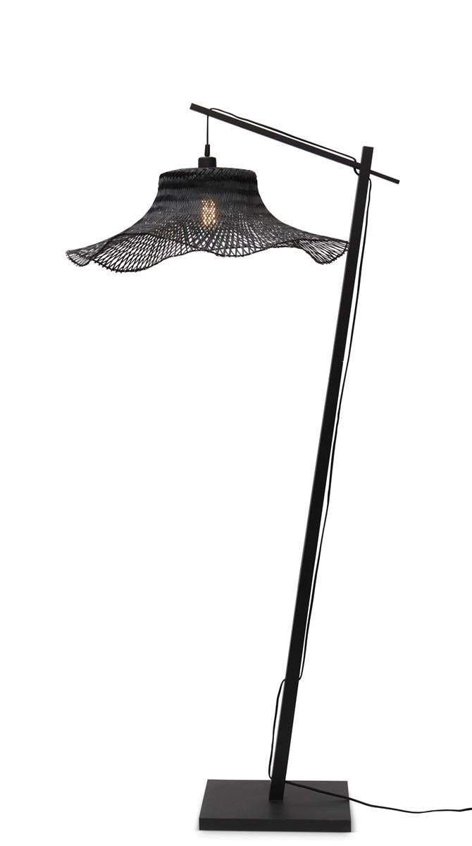 GOOD&MOJO I Stehleuchte I IBIZA I Farbe: Schwarz I Schirm: Ø65 x 20