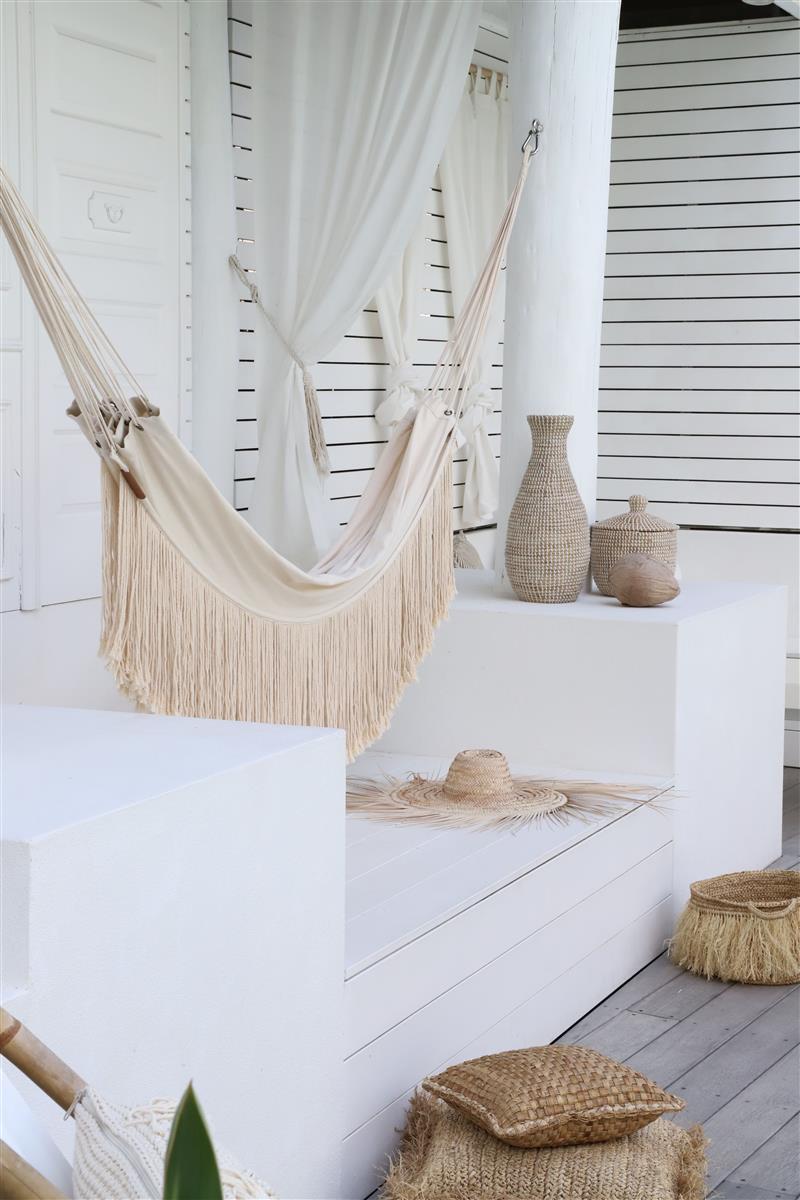 Hängematte HIDEAWAY I Creme I exzellentes & nachhaltiges Makramee