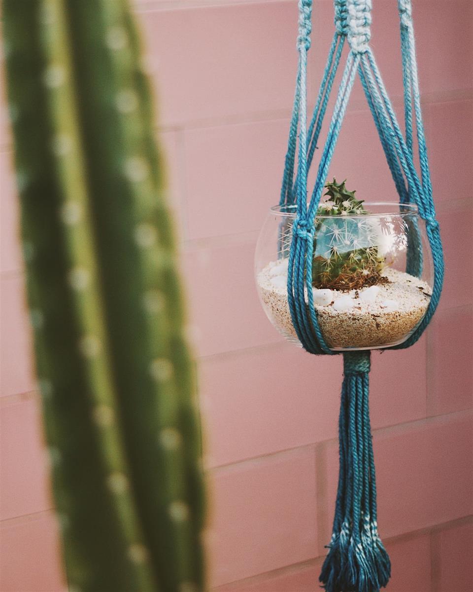 Pflanzenaufhänger BANGKO I Indigo I exzellentes & nachhaltiges Makramee