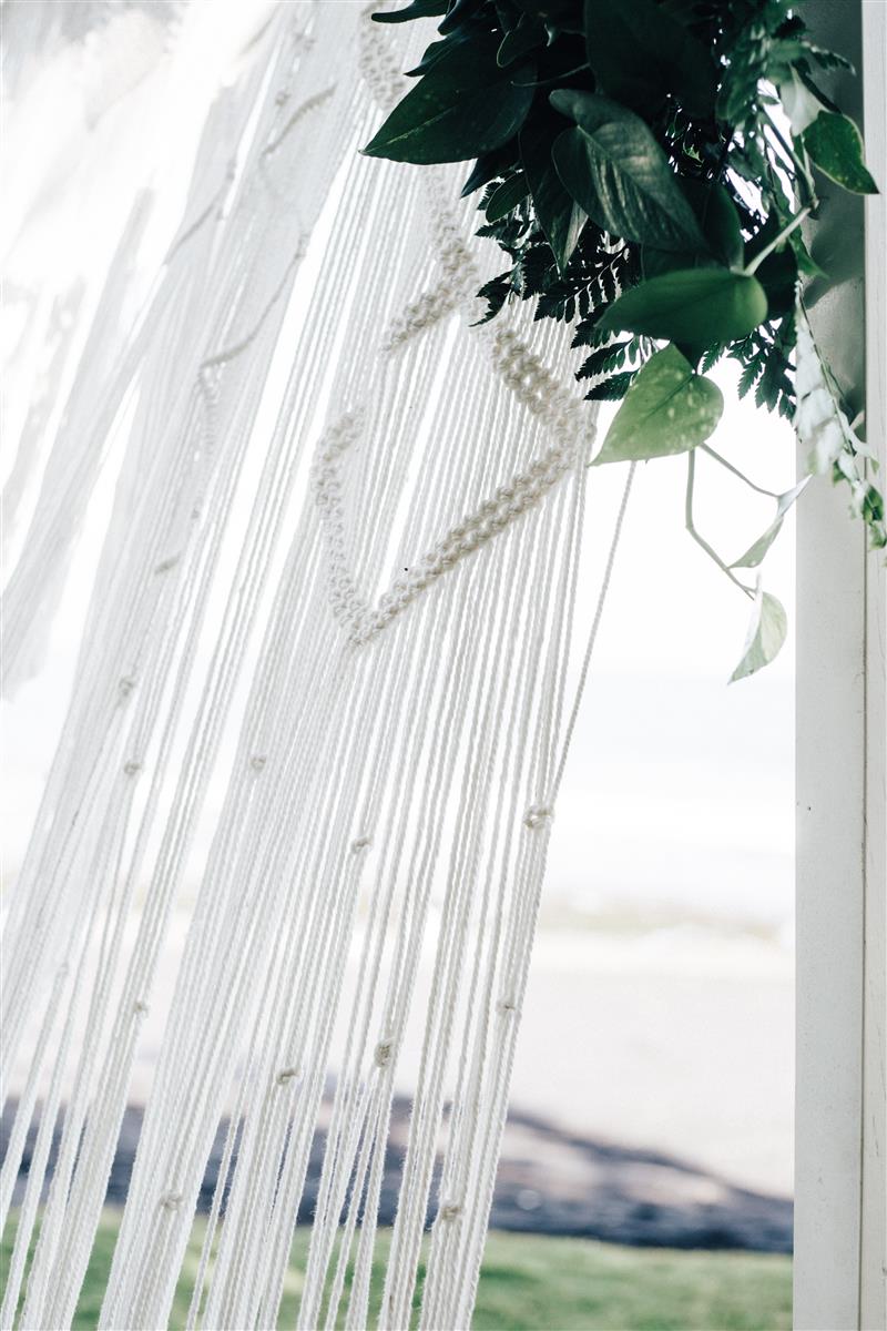 Pergola-Hochzeitsbogen SNOW WHITE I Weiß I exzellentes & nachhaltiges Makramee