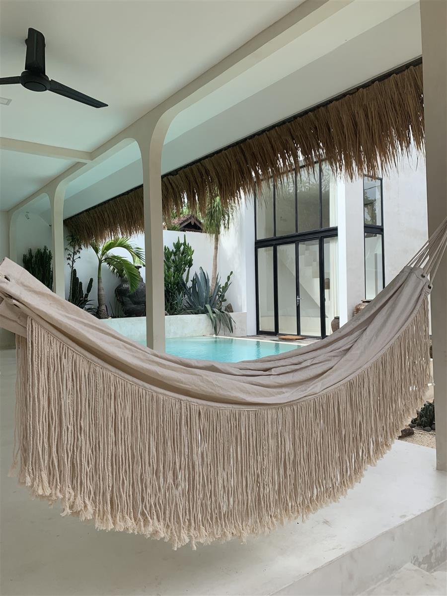 Hängematte HIDEAWAY I Creme I exzellentes & nachhaltiges Makramee