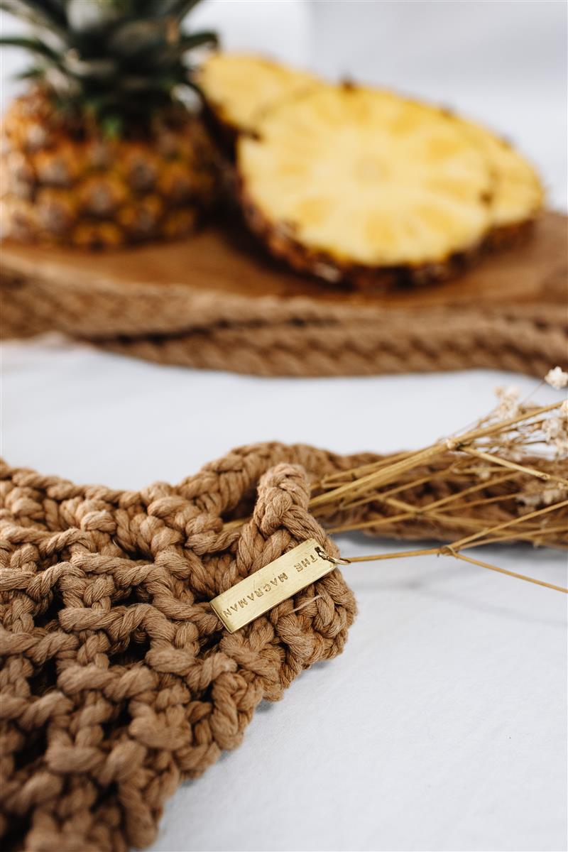 Tragetasche PERI I Aperol I exzellentes & nachhaltiges Makramee