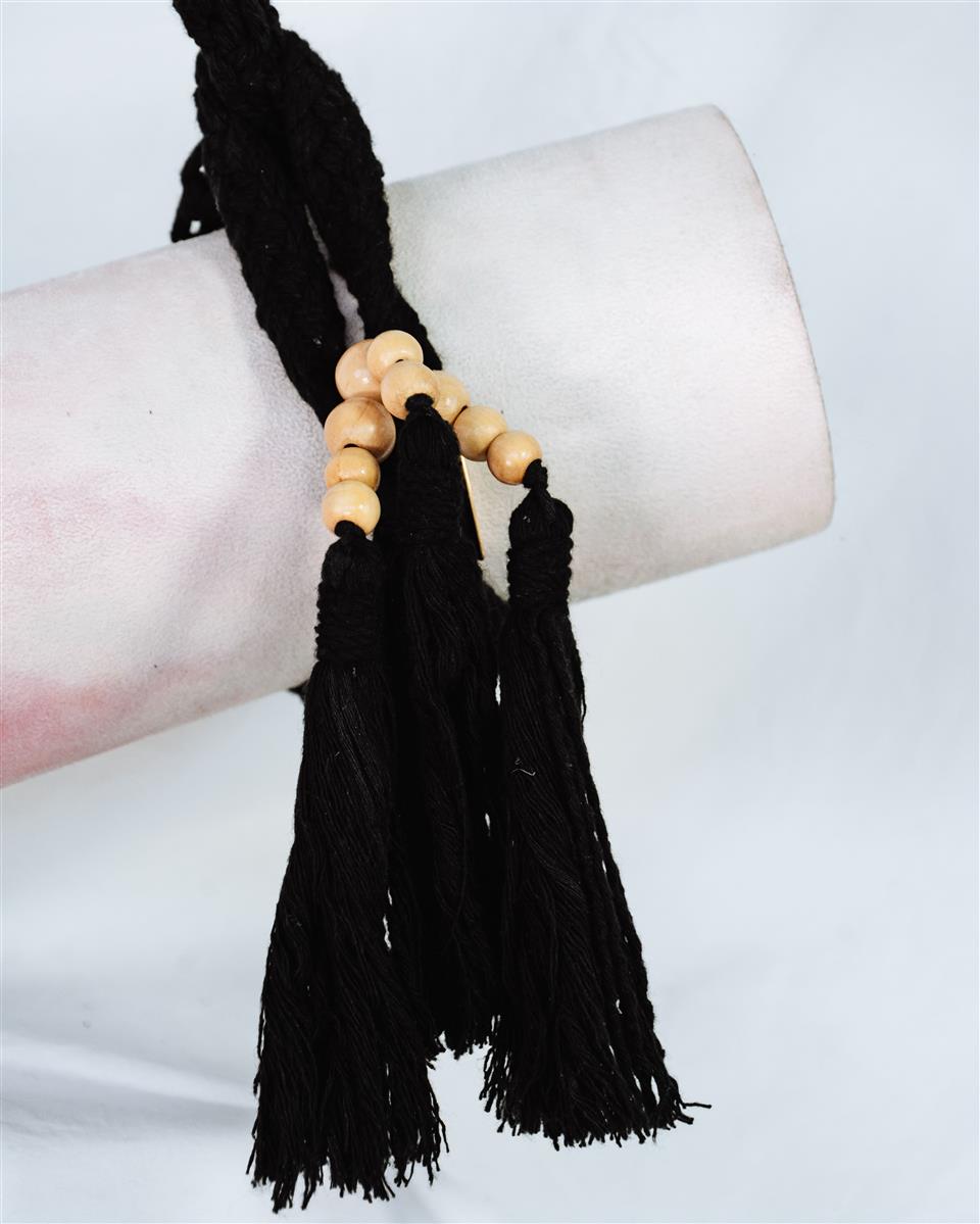 Yogamatten-Tragegurt MANDIRI I Schwarz I exzellentes & nachhaltiges Makramee