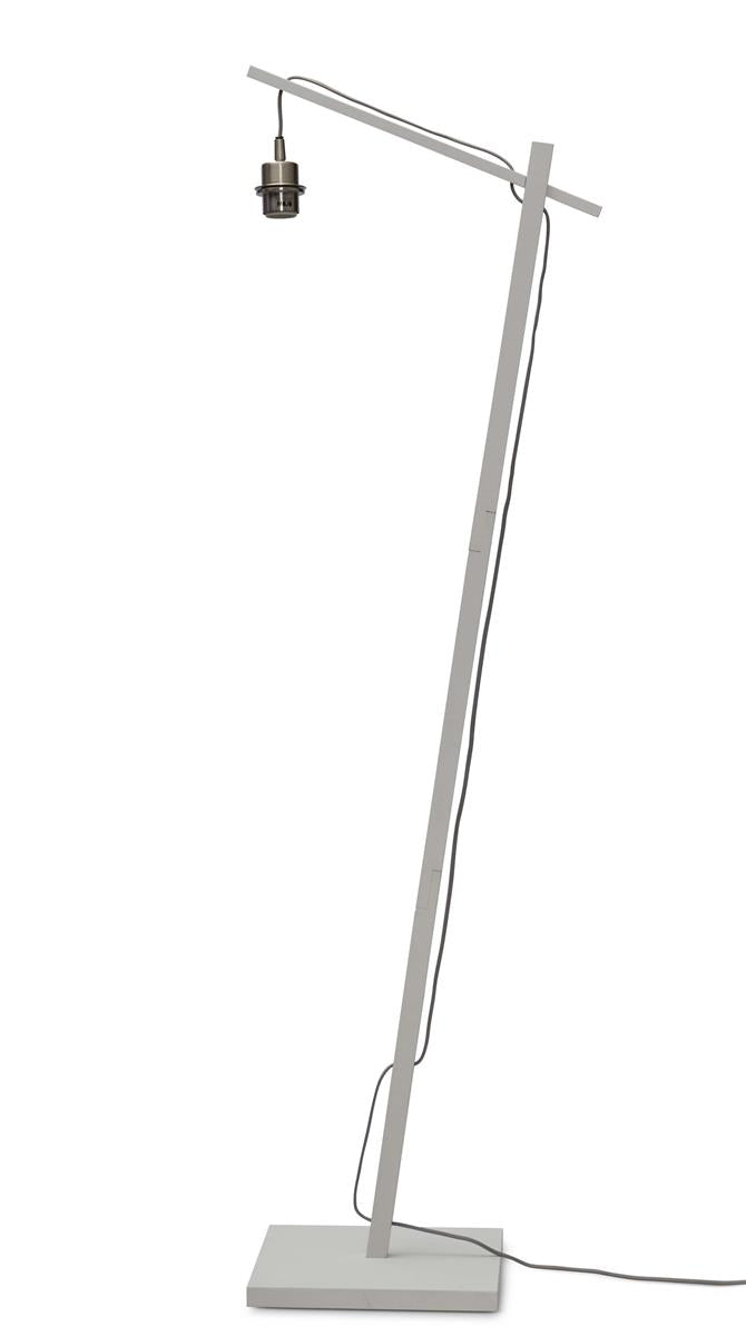 GOOD&MOJO I Stehleuchte I HOKKAIDO I Farbe: Weiß/Natur I Schirm: Ø38 x 25