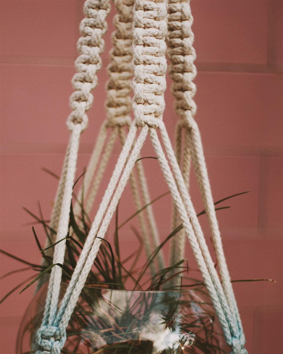 Pflanzenaufhänger BANGKO I Indigo I exzellentes & nachhaltiges Makramee