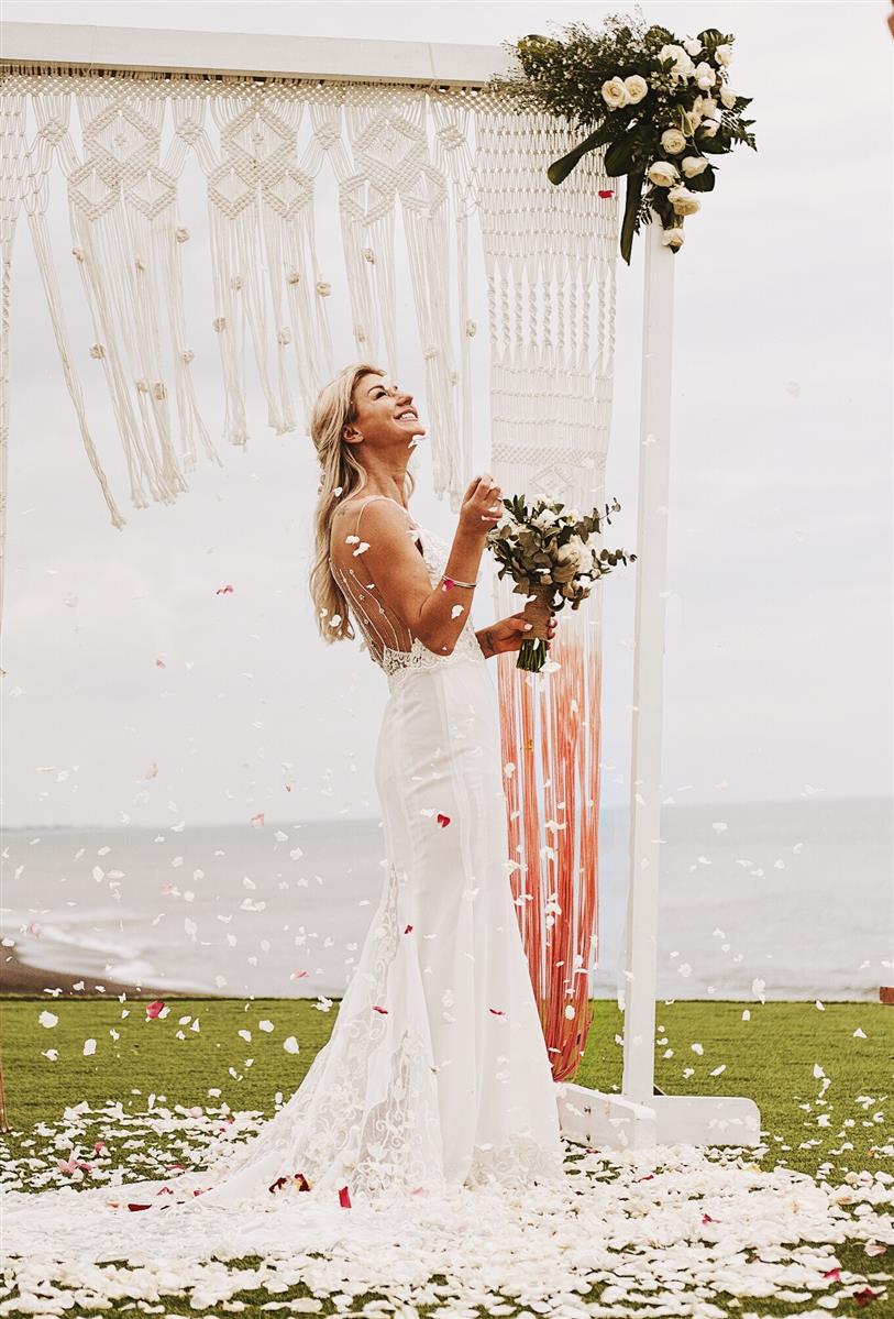 Pergola-Hochzeitsbogen SNOW WHITE I Weiß I exzellentes & nachhaltiges Makramee