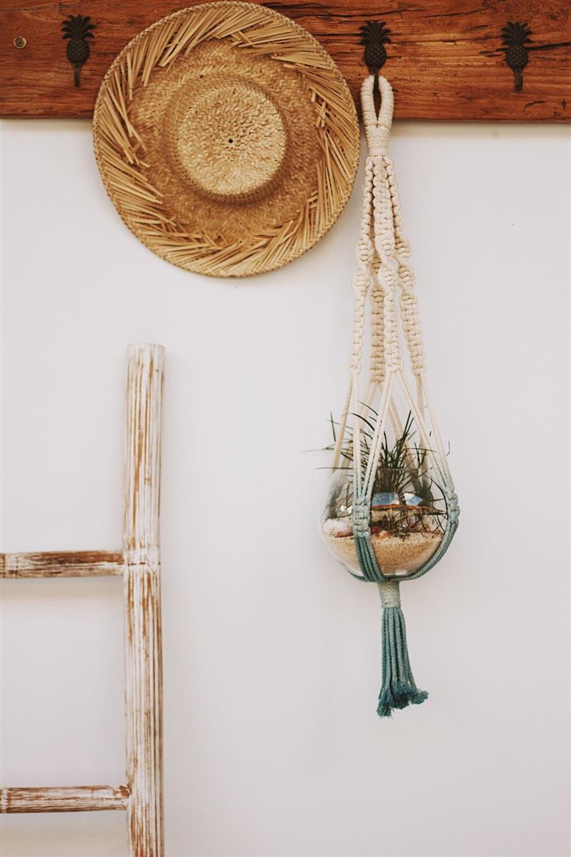 Pflanzenaufhänger BANGKO I Indigo I exzellentes & nachhaltiges Makramee