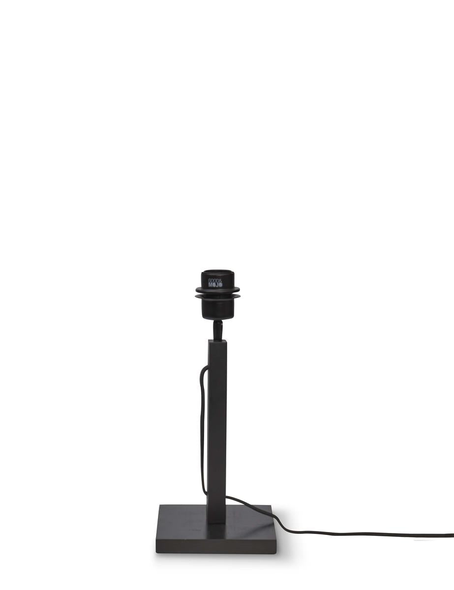 GOOD&MOJO I Tischleuchte I BHUTAN I Farbe: Natur/Schwarz I Schirm: Ø18 x 25