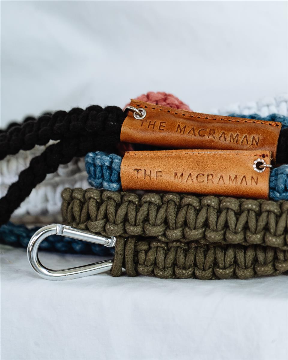 Hundeleine DUI I Schwarz I exzellentes & nachhaltiges Makramee