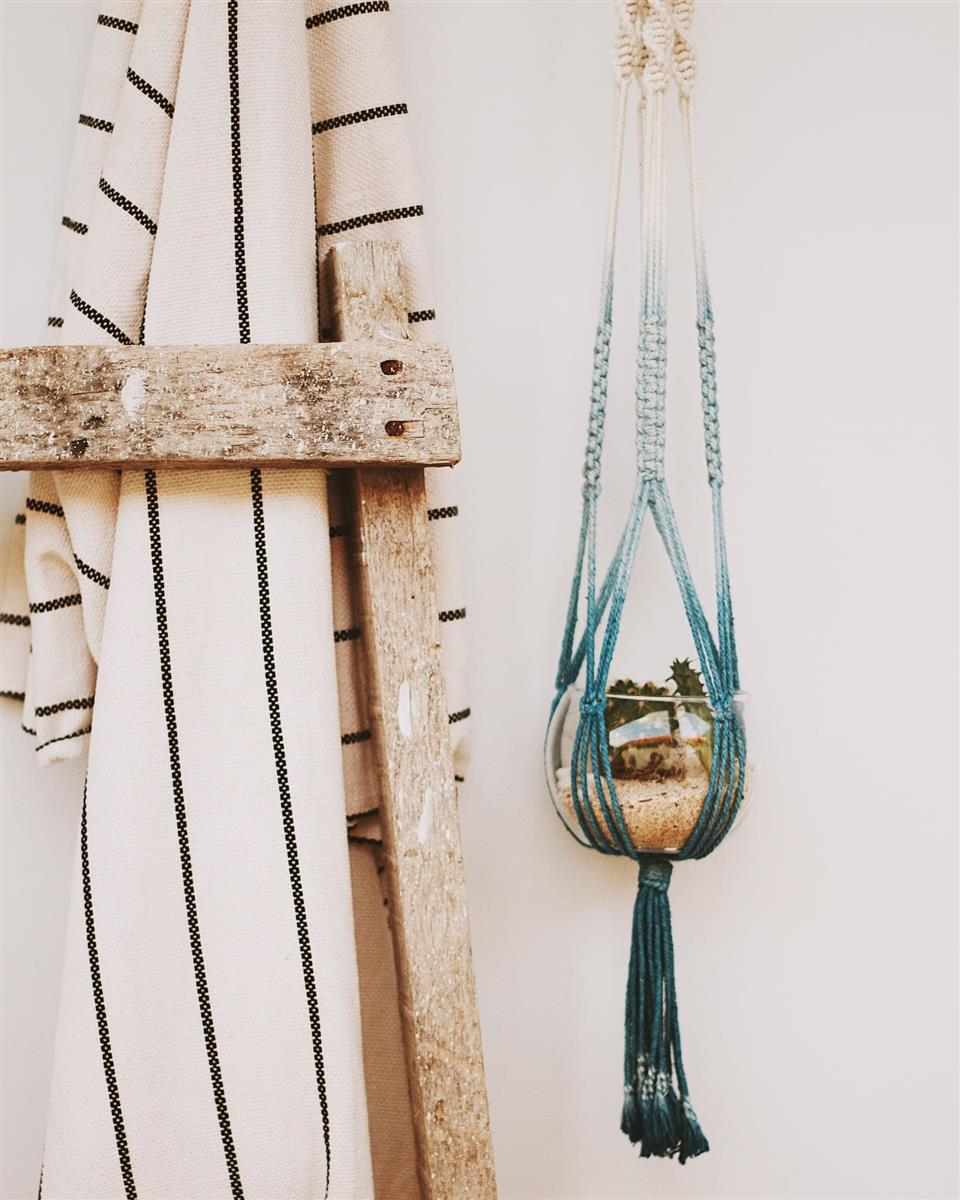 Pflanzenaufhänger BANGKO I Indigo I exzellentes & nachhaltiges Makramee