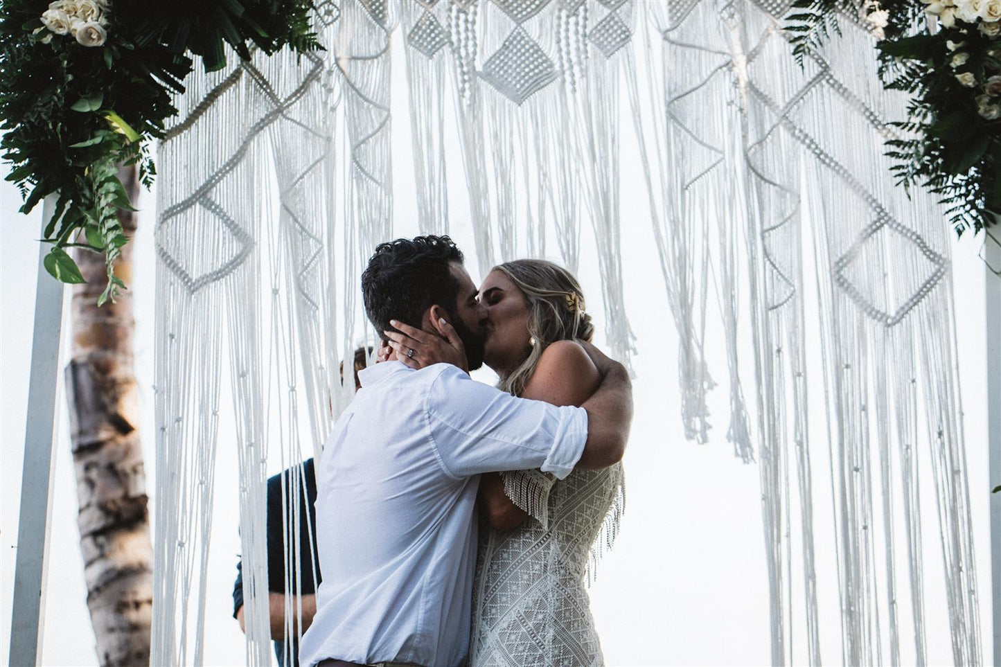 Pergola-Hochzeitsbogen SNOW WHITE I Weiß I exzellentes & nachhaltiges Makramee