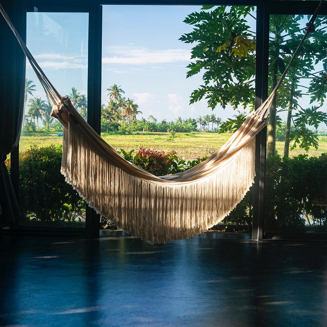 Hängematte HIDEAWAY I Creme I exzellentes & nachhaltiges Makramee