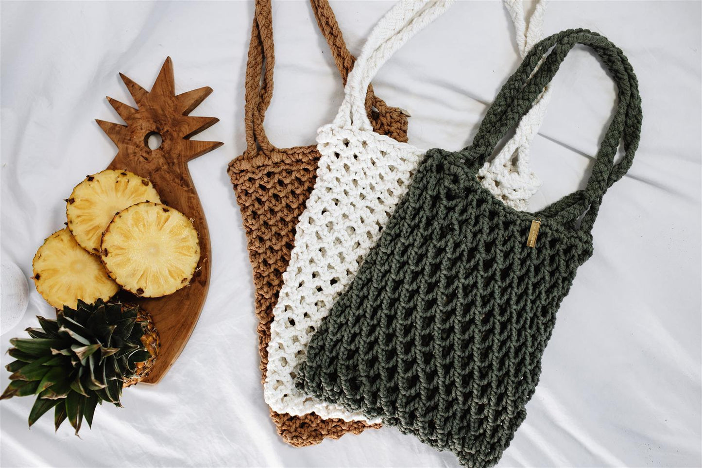 Tragetasche PERI I Aperol I exzellentes & nachhaltiges Makramee