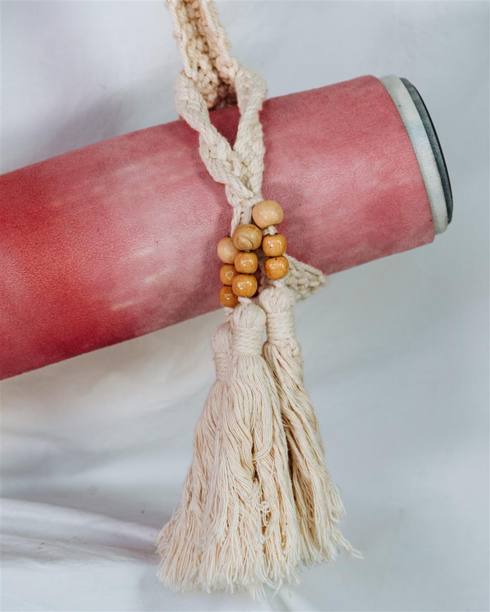 Yogamatten-Tragegurt MANDIRI I Natural I exzellentes & nachhaltiges Makramee