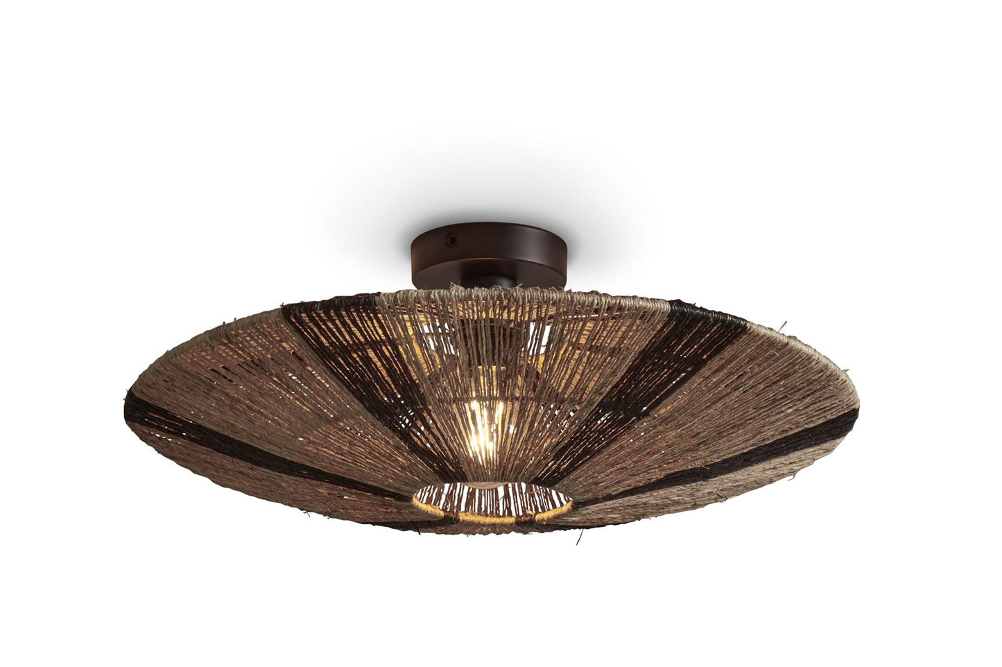 GOOD&MOJO I Deckenleuchte I IGUAZU I Farbe: Natur/Schwarz I Schirm: Ø55 x 14