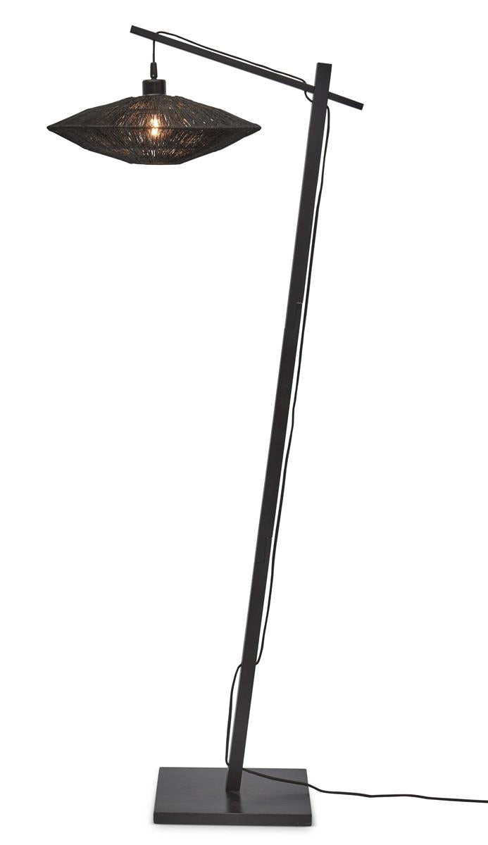 GOOD&MOJO I Stehleuchte I IGUAZU I Farbe: Schwarz I Schirm: Ø40 x 12