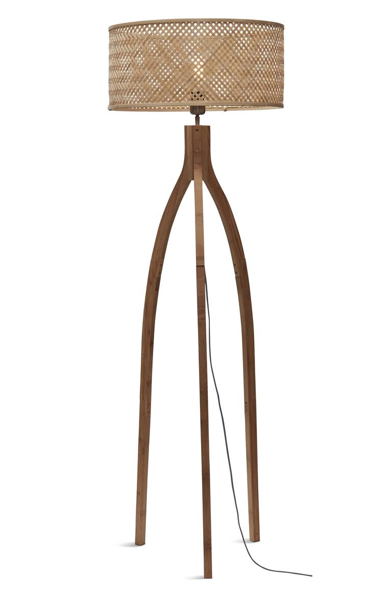 GOOD&MOJO I Stehleuchte I JAVA I Farbe: Natur I Schirm: Ø50 x 22