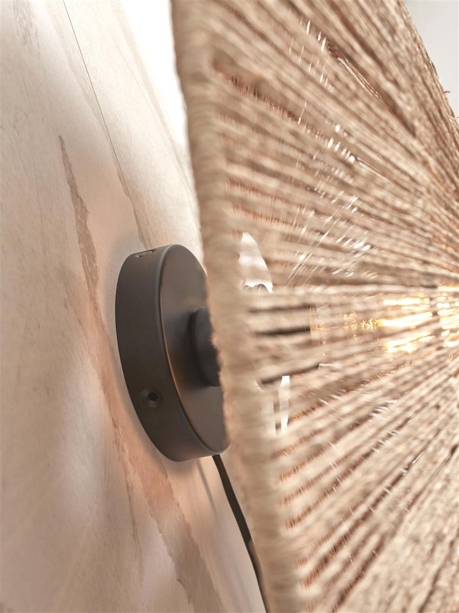 GOOD&MOJO I Wandleuchte I IGUAZU I Farbe: Natur I Schirm: Ø55 x 14